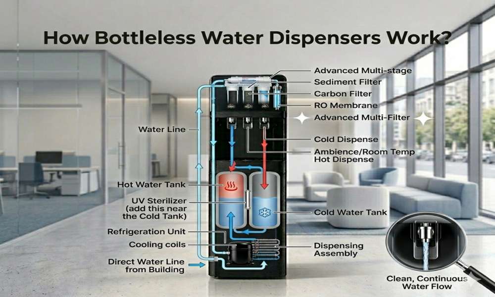 How Bottleless Water Dispensers Work?