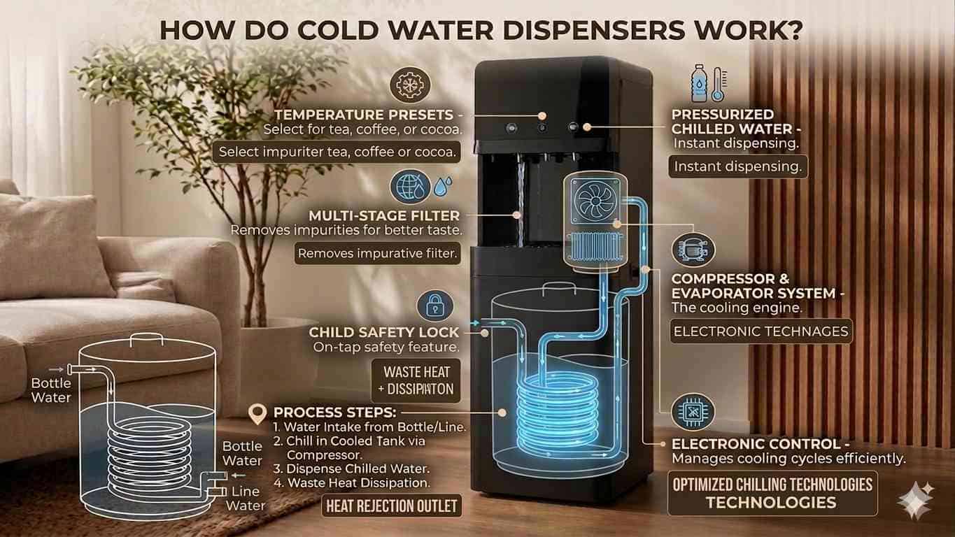 √How Do Cold water Dispensers Work?